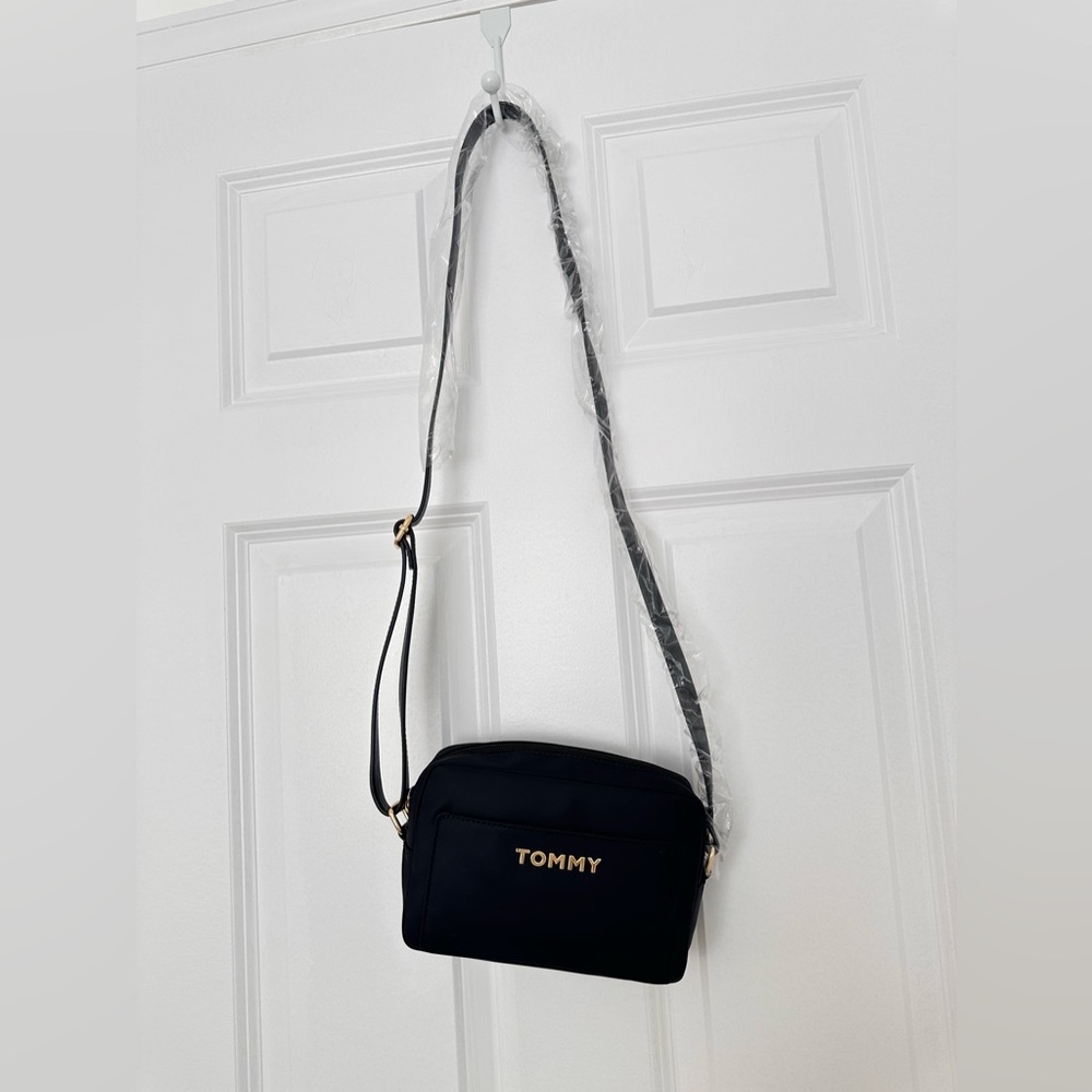 Tommy Hilfiger black Crossbody Bag with Gold Accents